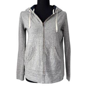 J.CREW Gray Full Zip Hoodie Sweatshirt XS